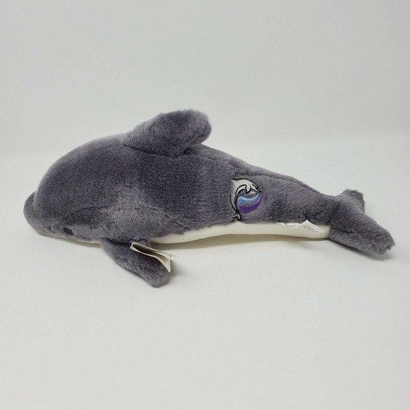 Nanco Gulf World 14" Dolphin Plush Stuffed Animal Gray Marine Life Realistic - Picture 2 of 6